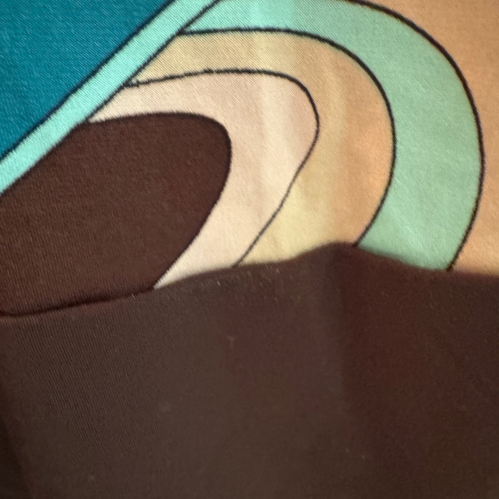 Rabbit Rabbit Rabbit Brown and Green Puff Sleeve Dress - Picture 8 of 9